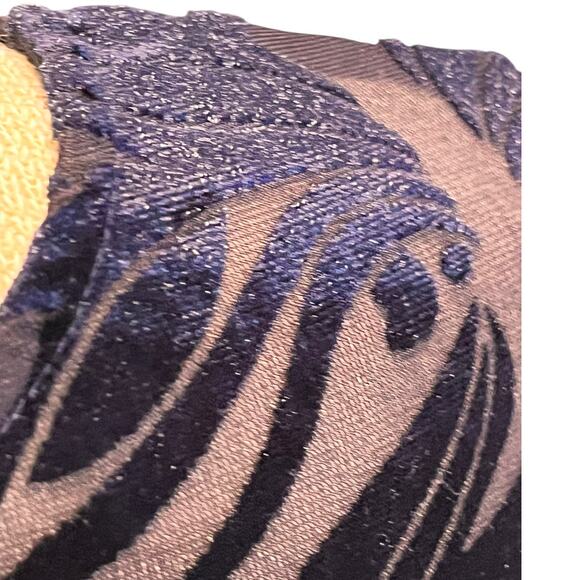 Ultra Pink Womens Blouse Velour Sheer Goth Blue Size Medium Brocade Whimsigoth - Picture 7 of 9